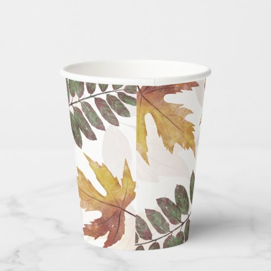 Najaarstop Herfst Waterverf Papieren Bekers (Rechts)