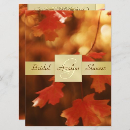 Najaarsuitnodiging Herfst Leaf Vrijgezellenfeest M Kaart (Voorkant / Achterkant)