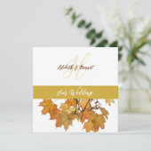 Najaarsuitnodiging om het huwelijk te verlaten kaart (Staand voorkant)
