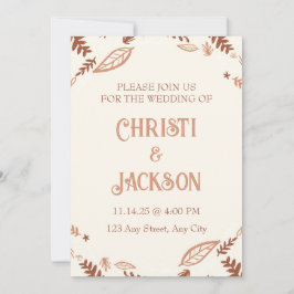 Najaarsuitnodiging om het huwelijk te verlaten kaart