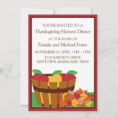 Najaarsuitnodiging van de Thanksgiving Orchard Kaart (Voorkant)