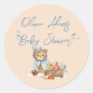 Najaarsuitnodiging van het Baby shower van het Bee Ronde Sticker