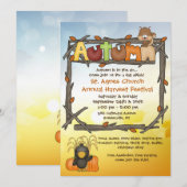 Najaarsuitnodiging voor een affaire kaart (Voorkant / Achterkant)