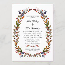 Najaarsuitnodiging voor het huwelijk kaart