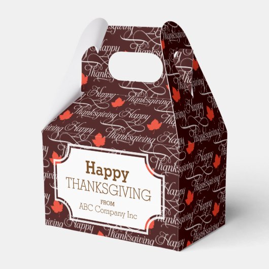 Najaarsviering laat Thanksgiving cadeaudoos achter Bedankdoosjes (Voorkant Zijde)