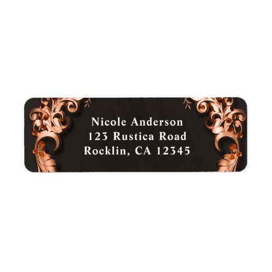 Najaarsviering Sinaasappel Floral Flowers Etiket (Voorkant)