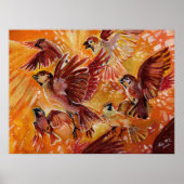 Najaarsvlucht in de Herfst Poster (Voorkant)