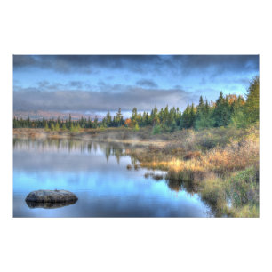 Najaarszonsopgang bij het Moosehead Lake Maine Foto Afdruk