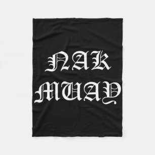 Nak Muay Thai Kickboksen Middeleeuws Oud Engels Fleece Deken