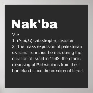 Nakba Betekenis ontwerp Nakba Definitie tekst Poster