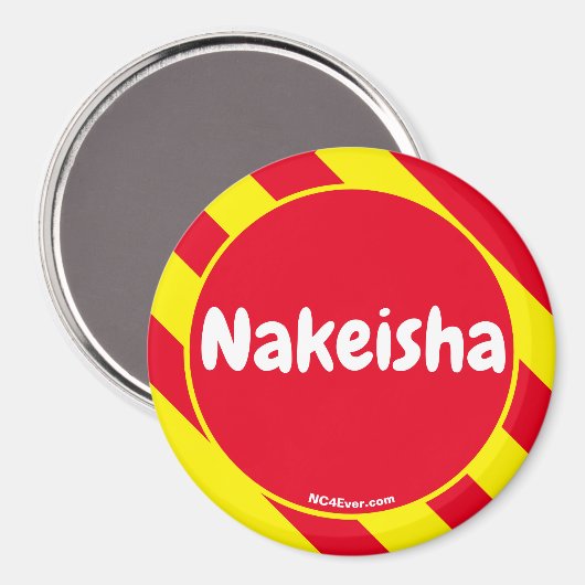Nakeisha Red/Yellow Magnet Magneet (Voorkant / Achterkant)