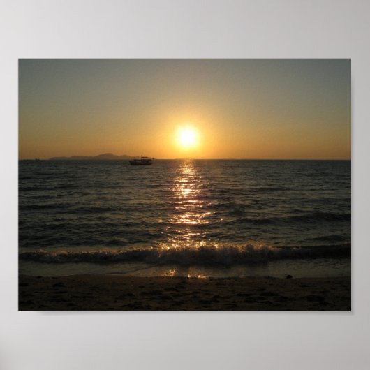 Naklua Beach Sunset ... Pattaya, Chonburi, Thailan Poster (Voorkant)