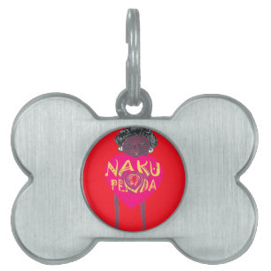 Nakupenda Love Art – Swahili Heart Design Huisdieren Naamplaatje