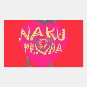 Nakupenda Love Art – Swahili Heart Design Rechthoekige Sticker