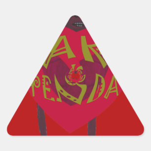 Nakupenda Sana Art Print Swahili Design Driehoek Sticker