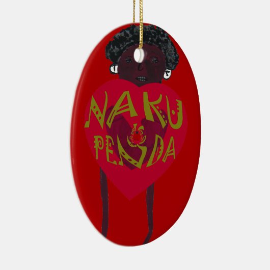 Nakupenda Sana Art Print Swahili Design Keramisch Ornament (Rechts)