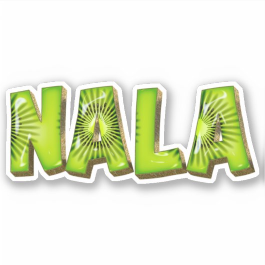 Nala Name Kiwi Design Aufkleber Sticker (Voorkant)