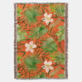 Nalani Hawaiian Tropical Garden Coral Deken (Voorkant Verticaal)