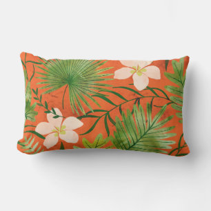 Nalani Hawaiian Tropical Garden Coral Reversible Buitenkussen