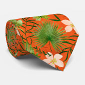 Nalani Hawaiian Tropical Garden Coral Stropdas (Opgerold)