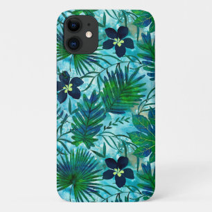 Nalani Hawaiian Tropische Garden Blauwgroen iPhone 11 Hoesje