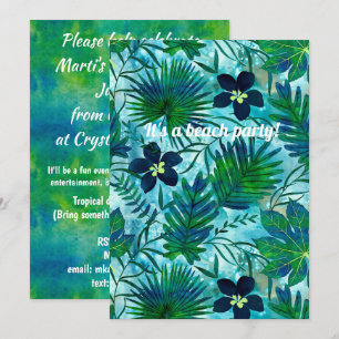 Nalani Hawaiian Tropische Garden Blauwgroen Kaart