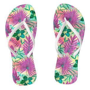 Nalani Hawaiian Tropische Garden Fuchsia Teenslippers