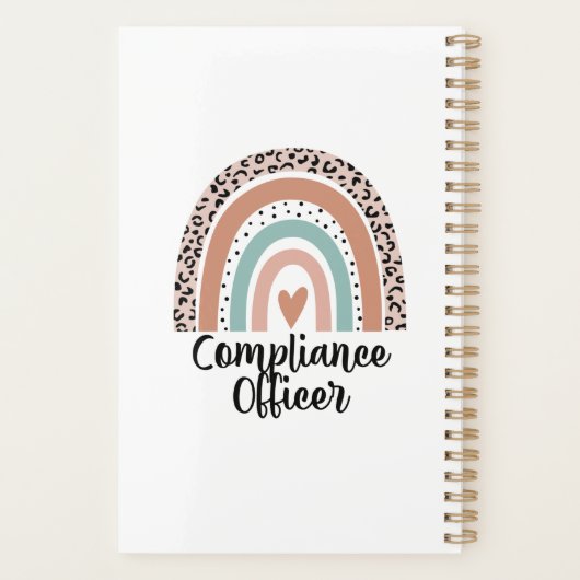 Nalevingsagent Rainbow Leopard Funny Gift Planner (Achterkant)