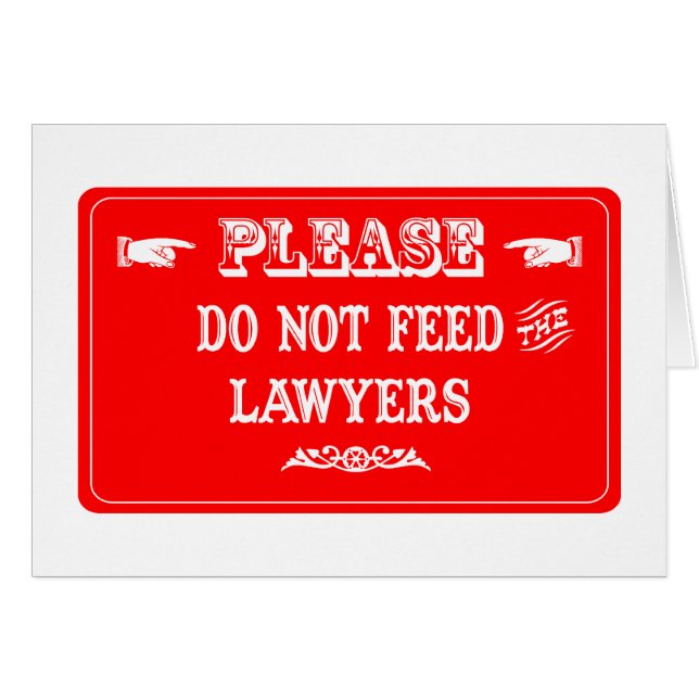 N'alimentez pas les avocats (Devant horizontal)