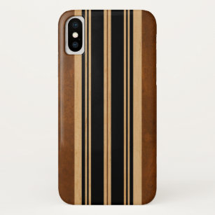 Nalu Lua Faux Koa Wood Surfboard Black iPhone X Hoesje