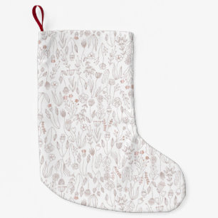 Nam Gouden BloemenPatroon toe Kleine Kerstsok