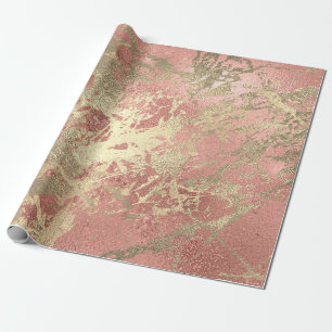 Nam Gouden Marmeren Glanzende MetaalSlagen Cadeaupapier