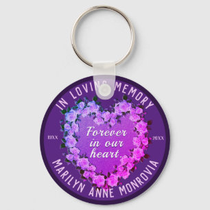 Nam HerdenkingsHart in Paars en Roze toe Sleutelhanger