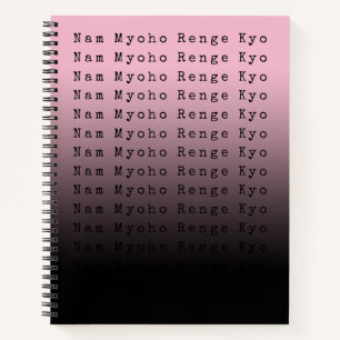 Nam Myoho Renge Kyo Black Pink Gradient Notitieboek