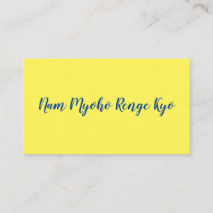 Nam Myoho Renge Kyo Lotus Carte de visite bouddhis