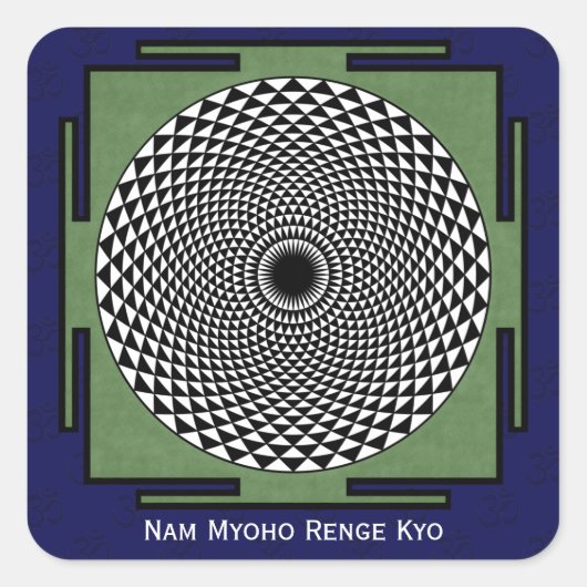 Nam Myoho Renge Kyo mantra Vierkante Sticker (Voorkant)
