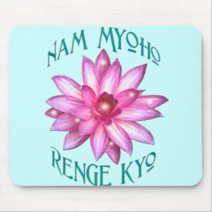 Nam Myoho Renge Kyo met Lotus Flower Design Muismat