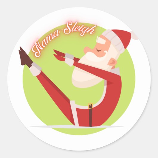 Nama-Sleigh, Yogi Santa Holiday Gift Label (Voorkant)