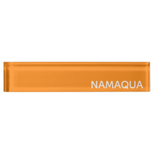Namaqua oranje naamplaat naambordje