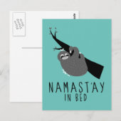 namast 'ay in bed luiaard briefkaart (Voorkant / Achterkant)