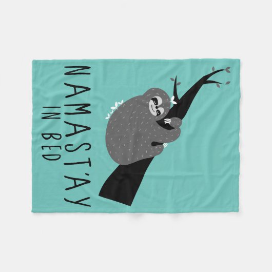 namast ' ay in bed sloth fleece deken (Voorkant (Horizontaal))