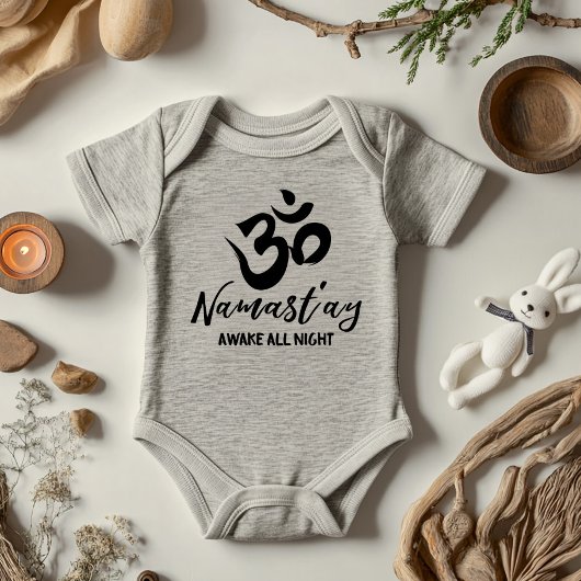 Namast'ay Awake All Night Baby Bodysuit