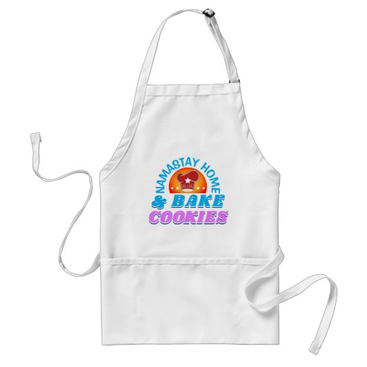 Namastay Home en Bake Cookies Standaard Schort (Voorkant)