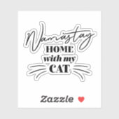Namastay Home met mijn kat Sticker (Vel)