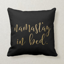 Namastay in bed - Gold en Black - Pillow