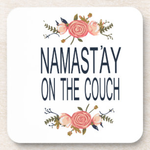 NAMASTAY OP DE COUCH Funny Bier Onderzetter