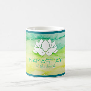 Namastay op het Strand Aquarel Koffiemok