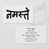 Namaste (नमस्ते) - Devanagari Script Visitekaartje (Voorkant / Achterkant)