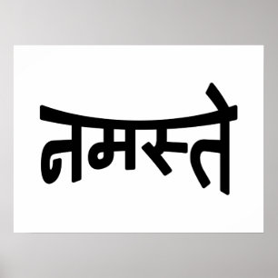 Namaste (न स् ते) - Devanagari Script Poster