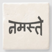 Namaste (न स् ते) - Devanagari Script Stenen Onderzetter (Voorkant)
